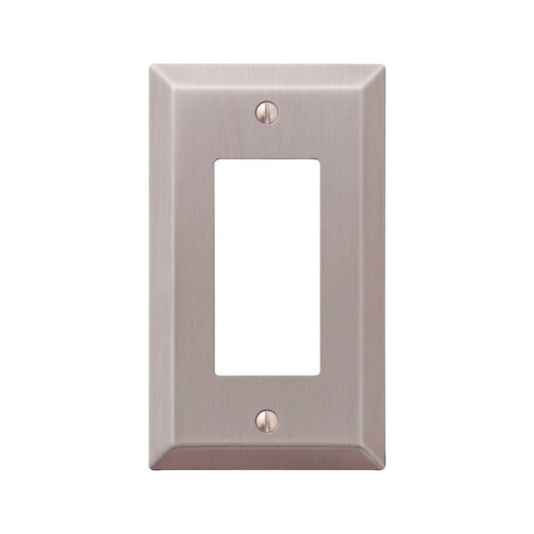 Amerelle Wall Plate, Number of Gangs: 1 Steel, Steel, Brushed Nickel Finish, Gray 163RBN - main